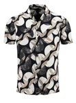 Key Largo Kurzarmhemd MSH MAGMA Schwarz/Beige/Weiß/Creme/Dunkelblau/Grau