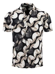 Kurzarmhemd MSH MAGMA 1/2 patterned (1-tlg)