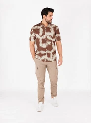 Key Largo Kurzarmhemd MSH SPARX Braun/Beige