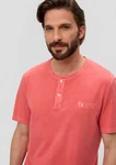 s.Oliver Kurzarmshirt T-Shirt mit Henley-Ausschnitt Rot/Orange/Rosa