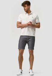 Indicode Herren Bryant Chino Shorts 4 Taschen Dunkelgrau/Grau