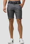 Indicode Herren Bryant Chino Shorts 4 Taschen Dunkelgrau/Grau