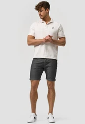 Indicode Herren Bryant Chino Shorts 4 Taschen Dunkelgrau/Grau