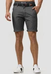 Indicode Herren Bryant Chino Shorts 4 Taschen Dunkelgrau/Grau