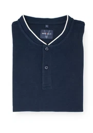 Poloshirt Poloshirt - Stehkragen - Einfarbig - Marine