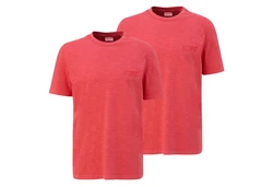 s.Oliver T-Shirt Jerseyshirt Rundhals Kurzarm im 2er Pack Rot/Orange