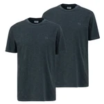 s.Oliver T-Shirt Jerseyshirt Rundhals Kurzarm im 2er Pack Dunkelblau/Grau/Dunkelgrau