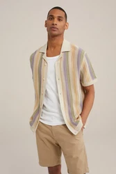 WE Fashion Poloshirt Mischfarben/Creme/Gelb/Braun/Beige