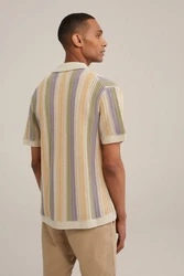 WE Fashion Poloshirt Mischfarben/Creme/Gelb/Braun/Beige