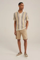 WE Fashion Poloshirt Mischfarben/Creme/Gelb/Braun/Beige