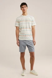 WE Fashion Shorts Grau/Blau/Hellblau
