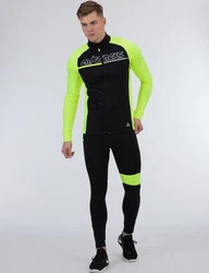 Airtracks Pro Team Fahrradhose Radtrikot Set Neonfarben/Grün/Gelb