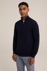 WE Fashion Sweater Dunkelblau/Hellblau/Schwarz