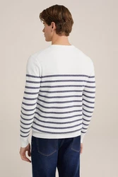 WE Fashion Sweater Blau/Hellblau/Weiß/Creme/Dunkelblau