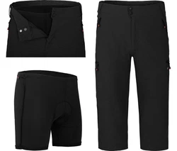 Fahrradhose PORVOO Capri Herren 3/4 Radhose schwarz