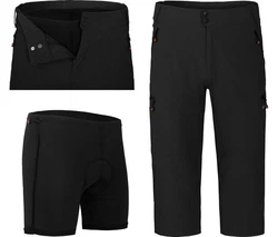 Fahrradhose PORVOO Capri Herren 3/4 Radhose schwarz