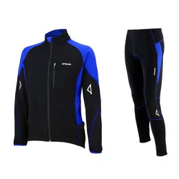 Fahrradhose Herren Thermo Radtrikot Set Pro T (Fahrradtrikot Set, 2-tlg., Fahrradhose lang + Fahrradtrikot Langarm fr Herbst-Winter) S M L XL XXL XXXL