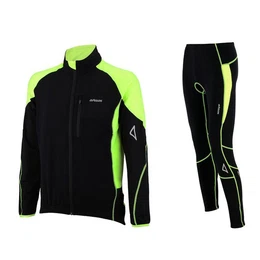 Fahrradhose Herren Thermo Radtrikot Set Pro T (Fahrradtrikot Set, 2-tlg., Fahrradhose lang + Fahrradtrikot Langarm fr Herbst-Winter) S M L XL XXL XXXL
