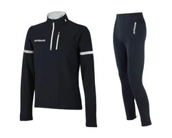 Airtracks Fahrradhose Herren Thermo Radtrikot Set Dunkelblau