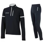 Airtracks Fahrradhose Herren Thermo Radtrikot Set Dunkelblau