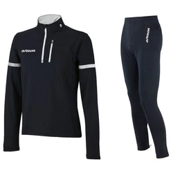 Airtracks Fahrradhose Herren Thermo Radtrikot Set Dunkelblau