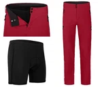 Fahrradhose PORVOO (mit gepolsterter Innenhose) Herren Radhose rot
