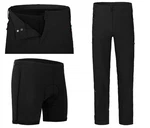Fahrradhose PORVOO (mit gepolsterter Innenhose) Herren Radhose schwarz