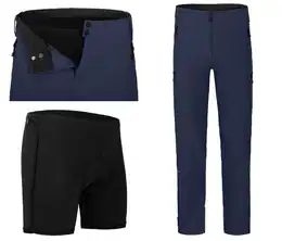Fahrradhose PORVOO (mit gepolsterter Innenhose) Herren Radhose, robust, elastisch, Normalgren, peacoat blau