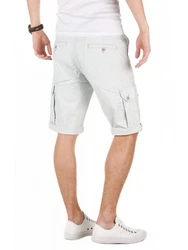 Yazubi Shorts Cargo Daniel Grau/Khaki/Creme/Weiß