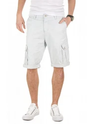 Yazubi Shorts Cargo Daniel Grau/Khaki/Creme/Weiß