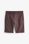 Next Chinoshorts Stckgefrbte Chinohose aus Satin Braun/Dunkelrot/Bordeaux/Lila/Dunkelbraun