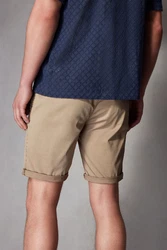 Next Chinoshorts Stckgefrbte Chinohose aus Satin Khaki/Beige/Braun