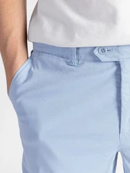 TwoMates Chinoshorts GOTS-zertifiziert Hellblau/Blau