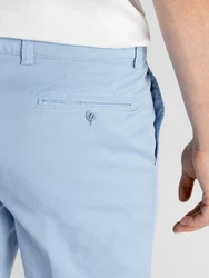 TwoMates Chinoshorts GOTS-zertifiziert Hellblau/Blau