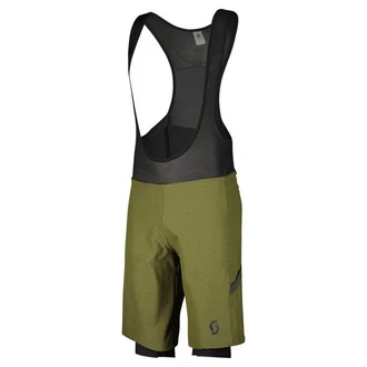 Scott Fahrradhose Gravel Hybrid +++ Shorts Herren Trgerhose Dunkelgrün/Grün