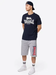 Lonsdale Shorts Logo Jam Grau/Hellgrau/Rot