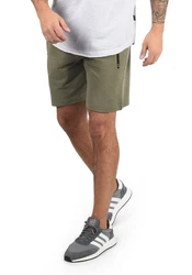 !Solid Taras Herren Sweatshorts Kurze Hose Jogginghose Mit Verschließbaren Eingriffstaschen Und Kordel Regular Fit Dunkelgrün/Khaki