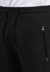 !Solid Taras Herren Sweatshorts Kurze Hose Jogginghose Mit Verschließbaren Eingriffstaschen Und Kordel Regular Fit Black
