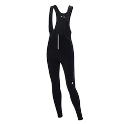 Airtracks Fahrradhose Thermo mit Träger Lang Comfort Schwarz
