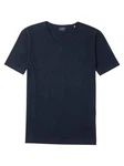 OLYMP T-Shirt Casual Wirk Linen V-Neck Dunkelblau/Blau