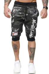 L.gonline Sweatshorts Herren MONTE Schwarz/Dunkelgrün/Beige/Dunkelblau