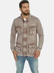 Jan Vanderstorm Sweatjacke GANGOLF Braun/Grau/Khaki/Beige