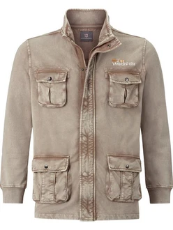 Jan Vanderstorm Sweatjacke GANGOLF Braun/Grau/Khaki/Beige