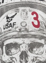 Key Largo T-Shirt Cannon Skull USA Air Force Print MT00547