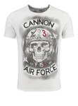 Key Largo T-Shirt Cannon Skull USA Air Force Print MT00547