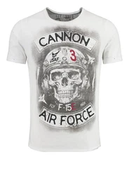 Key Largo T-Shirt Cannon Skull USA Air Force Print MT00547