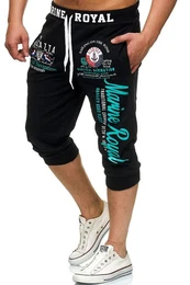 Sweatshorts Herren Shorts, Kurze Hose, Sweatshorts, Bermuda, Marine 3646 (Shorts Bermudas Capri-Hose, 1-tlg) Fitness Freizeit Casual