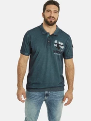 Jan Vanderstorm Poloshirt ALSING Blau/Türkis/Grün