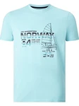 Jan Vanderstorm T-Shirt EILI Norwegen-Print Blau/Hellblau