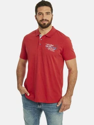 Jan Vanderstorm Poloshirt DAGFINN Dunkelblau/Rot/Dunkelrot